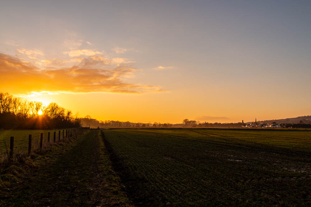 Fröndenberg Kiebitzwiese Winterabend