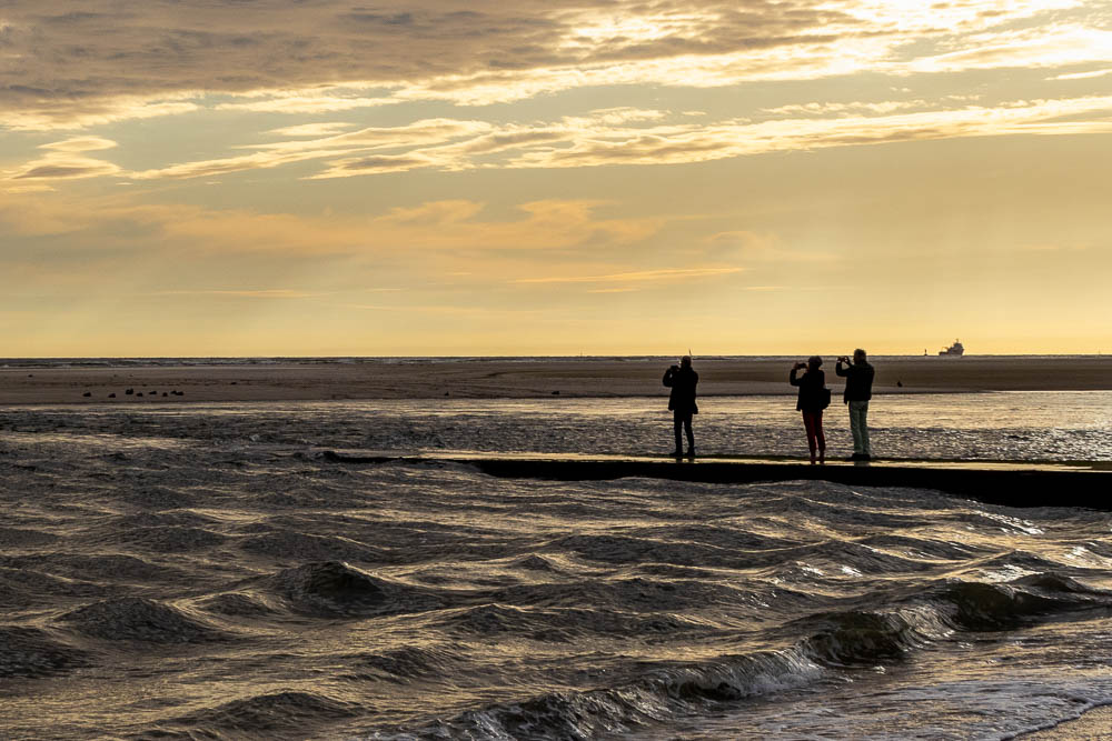 Fotografen im Sonnenuntergang