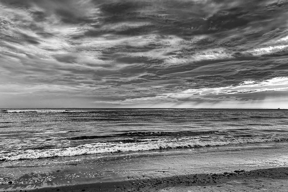 Strand Schwarzweiss